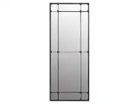 LivingStyles Aston Iron Frame Slim Floor Mirror, 200cm, Antique Black offer