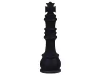LivingStyles Alicia Mahogany Timber Chess Piece Ornament, King, Distressed Black offer