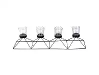 LivingStyles Velez Metal Wire Tealight Holder, Black offer