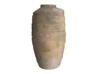 LivingStyles Zanka Cement Tall Vase, Sand offer
