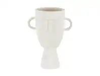LivingStyles Coltrane Stoneware Vase, White offer