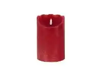 Opera Battery Operated Flameless Wax Candle, 15cm, Plum