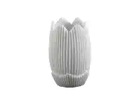 LivingStyles Mahina Marble Vase, Small, White offer
