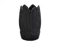 LivingStyles Mahina Marble Vase, Large, Black offer