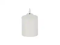 Opera Battery Operated Flameless Wax Church Candle, Small, White