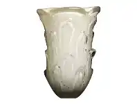 LivingStyles Petal Glass Vase, Large, Pearl offer