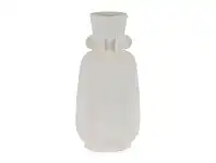 LivingStyles Miles Stoneware Vase, White offer