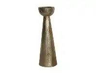 LivingStyles Queenie Stoneware Candlestick, Large, Gold offer