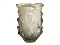 LivingStyles Petal Glass Vase, Small, Pearl offer