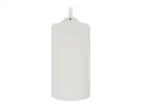 LivingStyles Opera Battery Operated Flameless Wax Church Candle, Large, White offer