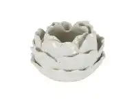 LivingStyles Holbrook Ceramic Rose Candle Holder, Small offer