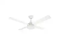 LivingStyles Cardiff DC Ceiling Fan with B22 Light, 130cm/52", White offer