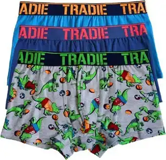 BIG W Tradie Boys 3-Pack Trunks - Dinosaurs offer
