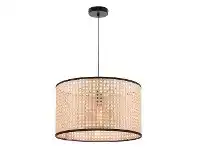 LivingStyles Tia Woven Rattan Pendant Light, Large, Natural / Black offer