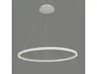 LivingStyles Kiran LED Ring Circle Pendant Light, 80cm, White offer