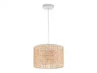 LivingStyles Tia Woven Rattan Pendant Light, Small, Natural / White offer
