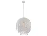LivingStyles Picton Metal Wire Pendant Light, White offer