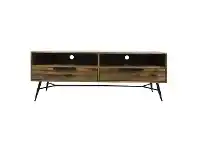 LivingStyles Watson Mango Wood & Metal 2 Drawer TV Unit, 140cm offer
