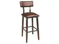 LivingStyles Durafurn Genoa Commercial Grade European Beech Bar Chair, Vinyl Seat offer
