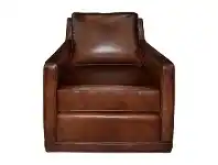 LivingStyles Norwich Leather Swivel Armchair, King Brown offer