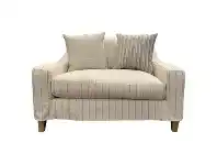 LivingStyles Westerly Fabric Slipcover Sofa, 1.5 Seater, Calantino Stripe offer