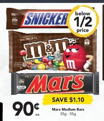 Drakes Mars Medium Bars 35g-55g offer