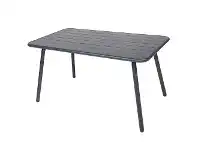 LivingStyles Durafurn Porto Commercial Grade Aluminium Indoor / Outdoor Dining Table, 140cm, Black offer