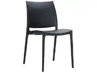 LivingStyles Siesta Maya Commercial Grade Indoor / Outdoor Dining Chair, Black offer