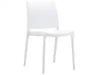 LivingStyles Siesta Maya Commercial Grade Indoor / Outdoor Dining Chair, White offer
