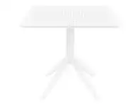 LivingStyles Siesta Sky Commercial Grade Indoor / Outdoor Square Dining Table, 80cm, White offer