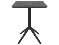 LivingStyles Siesta Sky Commercial Grade Indoor / Outdoor Square Folding Dining Table, 60cm, Black offer