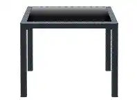 LivingStyles Siesta Bali Resin Wicker Indoor / Outdoor Square Dining Table, 94cm, Anthracite offer