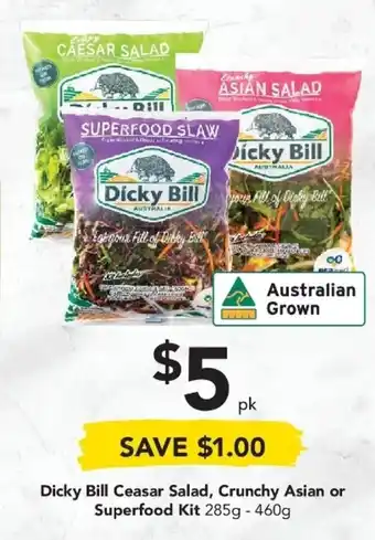 Drakes Dicky Bill Ceasar Salad, Crunchy Asian or Superfood Kit 285g-460g offer