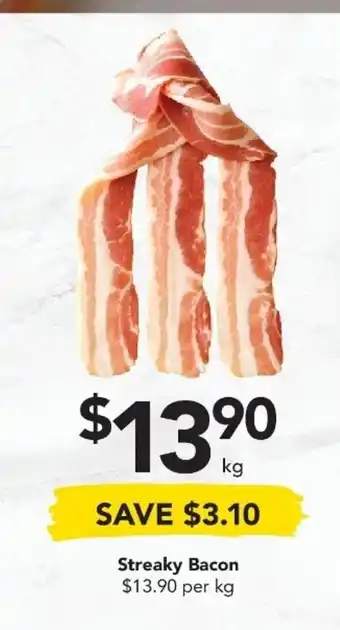 Streaky Bacon per kg