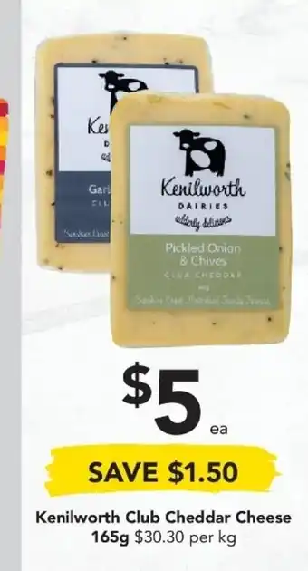 Drakes Kenilworth Club Cheddar Cheese 165g offer