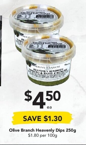 Drakes Olive Branch Heavenly Dips 250g offer