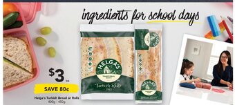 Drakes Helga's Turkish Bread or Rolls 400g-450g offer