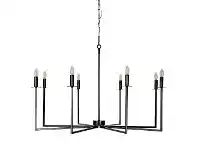 LivingStyles Cohen Iron Chandelier, 8 Arm, Black offer