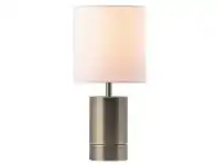 LivingStyles Mercer Metal Base Table Lamp, White Shade offer
