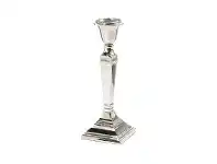 LivingStyles Sherborne Metal Candlestick, Large, Nickel offer