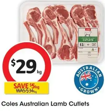 Coles Coles Australian Lamb Cutlets offer