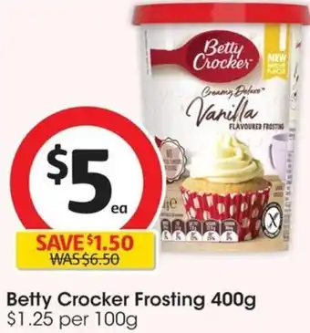 Coles Betty Crocker Frosting 400g offer