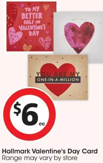 Coles Hallmark Valentine's Day Card offer