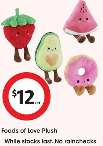 Coles Foods of Love Plush offer
