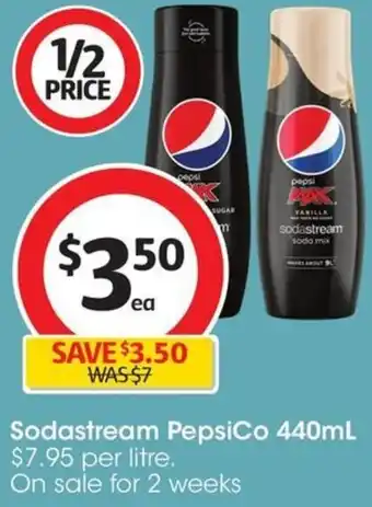 Coles Sodastream PepsiCo 440mL offer