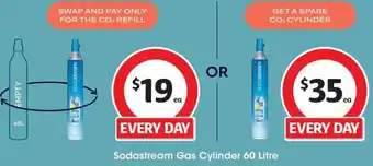 Coles Sodastream Gas Cylinder 60 Litre offer