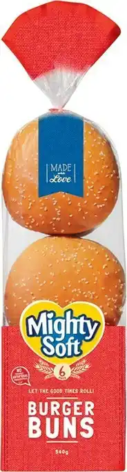 IGA Mighty Soft Hotdog or Hamburger Buns 6 Pack offer