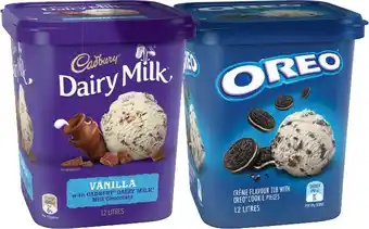 IGA Cadbury, Oreo or Nestlé Milo Ice Cream Tub 1.2 Litre Selected Varieties offer