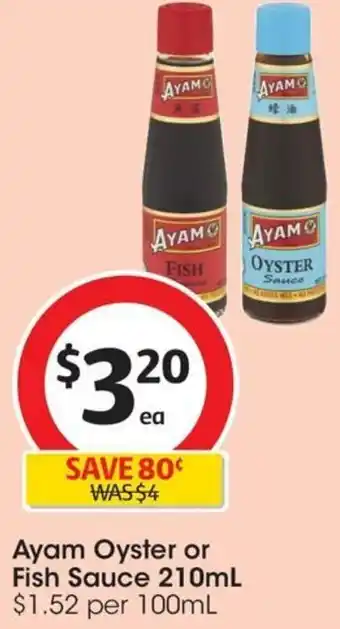 Coles Ayam Oyster or Fish Sauce 210mL offer