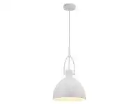 LivingStyles Terrence Metal Industrial Pendant Light, White offer
